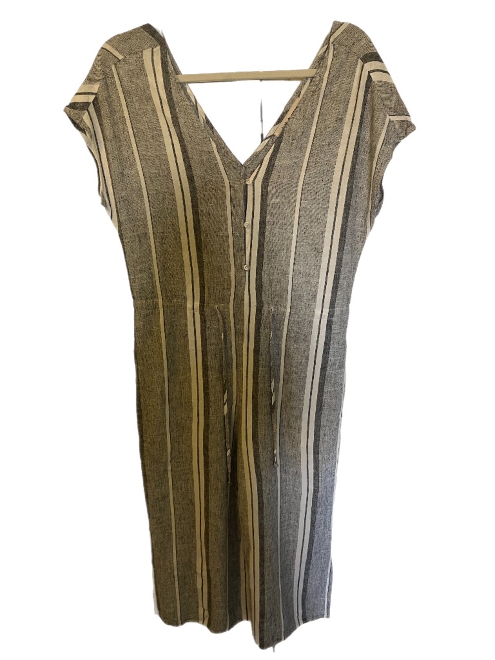 Cloth & Stone Linen Blend wide leg cropped jumpsuit Boho minimalist